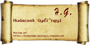 Hudacsek Gyöngyi névjegykártya